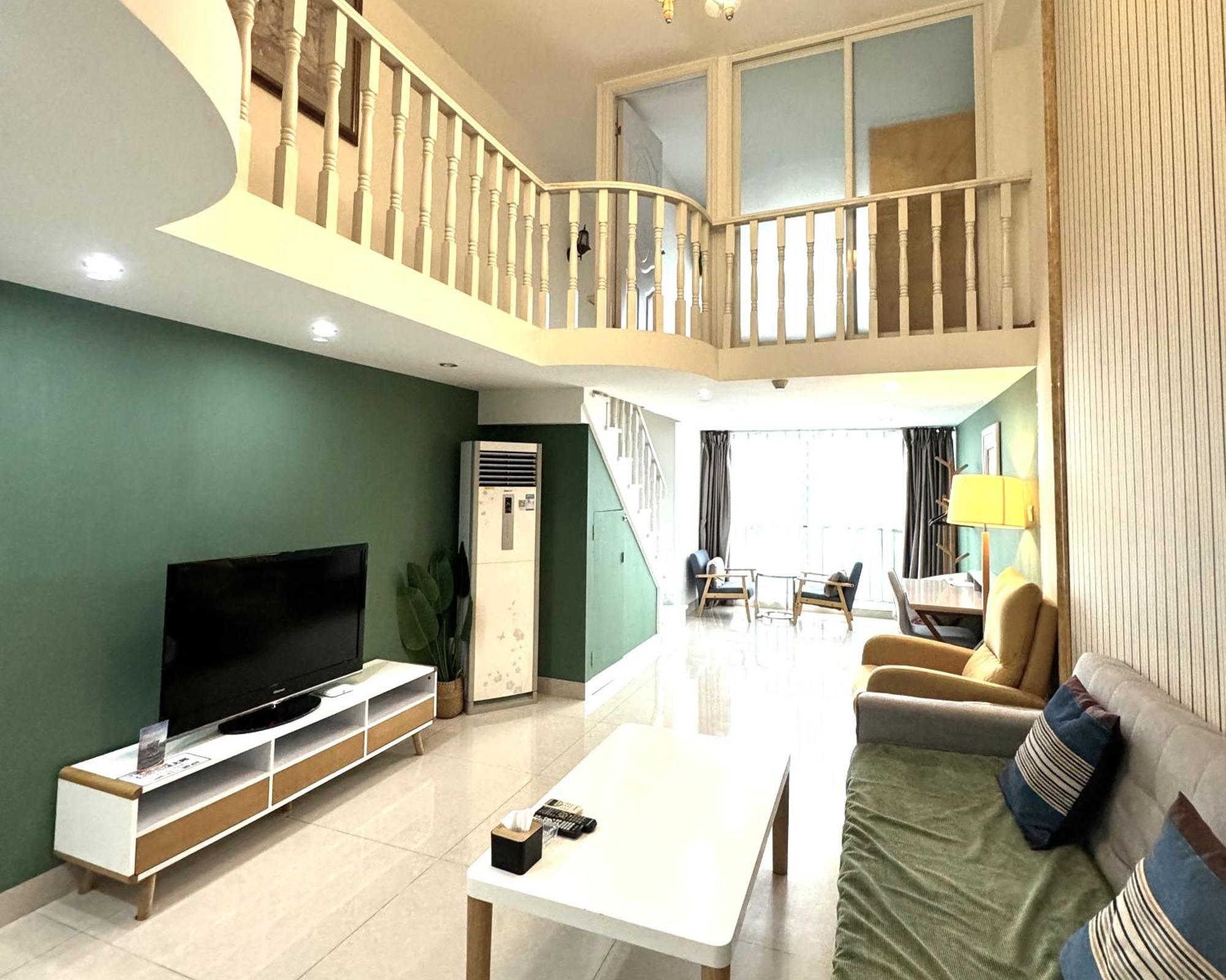 April Fair Duplex Apartment Guagnzhou South Railway Station Min Jie Branch Guangzhou Dış mekan fotoğraf